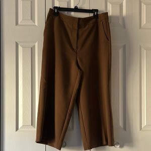 Wide Leg Dress Pants in Brown